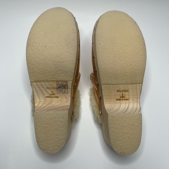 New Anthropologie Pilcro Rose Gold Cozy Braided Sherpa-lined Clog US 6/EU 36 - Picture 9 of 10